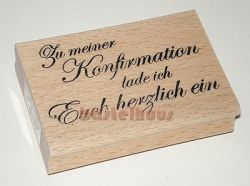 Einladung Konfirmation - Stempel E6090